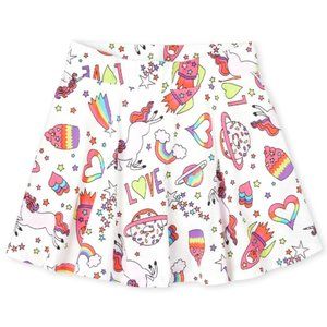 The Childrens Place Unicorn Rainbow Print Skort